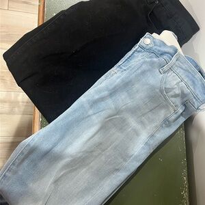 BLANQI Black and Light Blue Women's Maternity Skinny Jeans